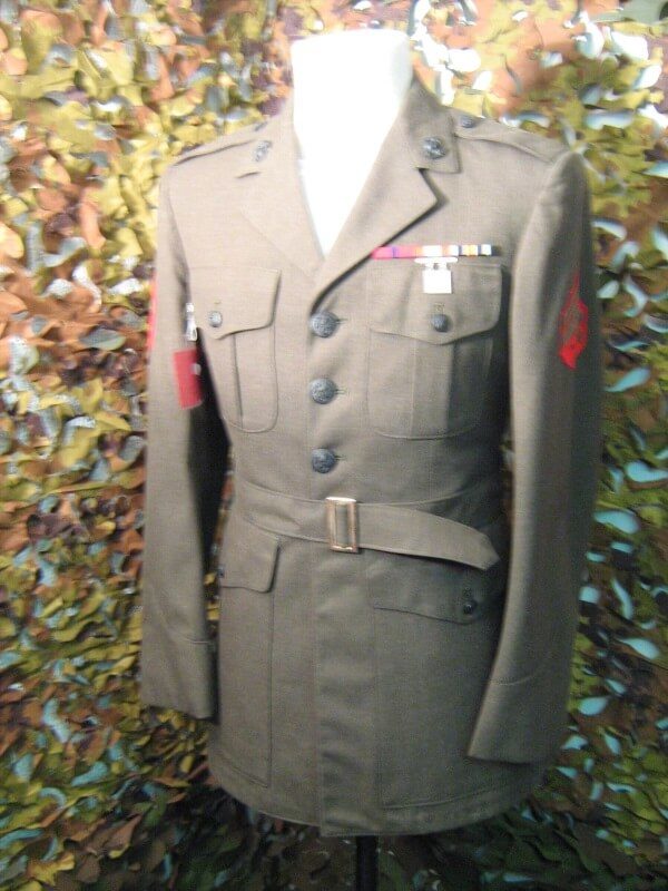 Divisa Solo Giacca Verde Winter Service Marines Lana Pettinata 1974 Verde Serge Giacca per divisa elegante solo giacca.