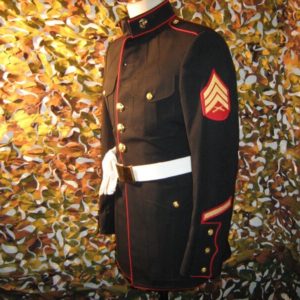 Divisa Nera Elegante Crown Clothing Company 58% Poliestere, 42% Lana Giacca apparentente a Divisa Elegante per Cadetti Statunitensi Marines Corps.
