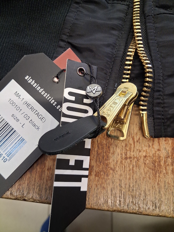 Alpha Industries Bomber MA-1 (HERITAGE) Black - immagine 6